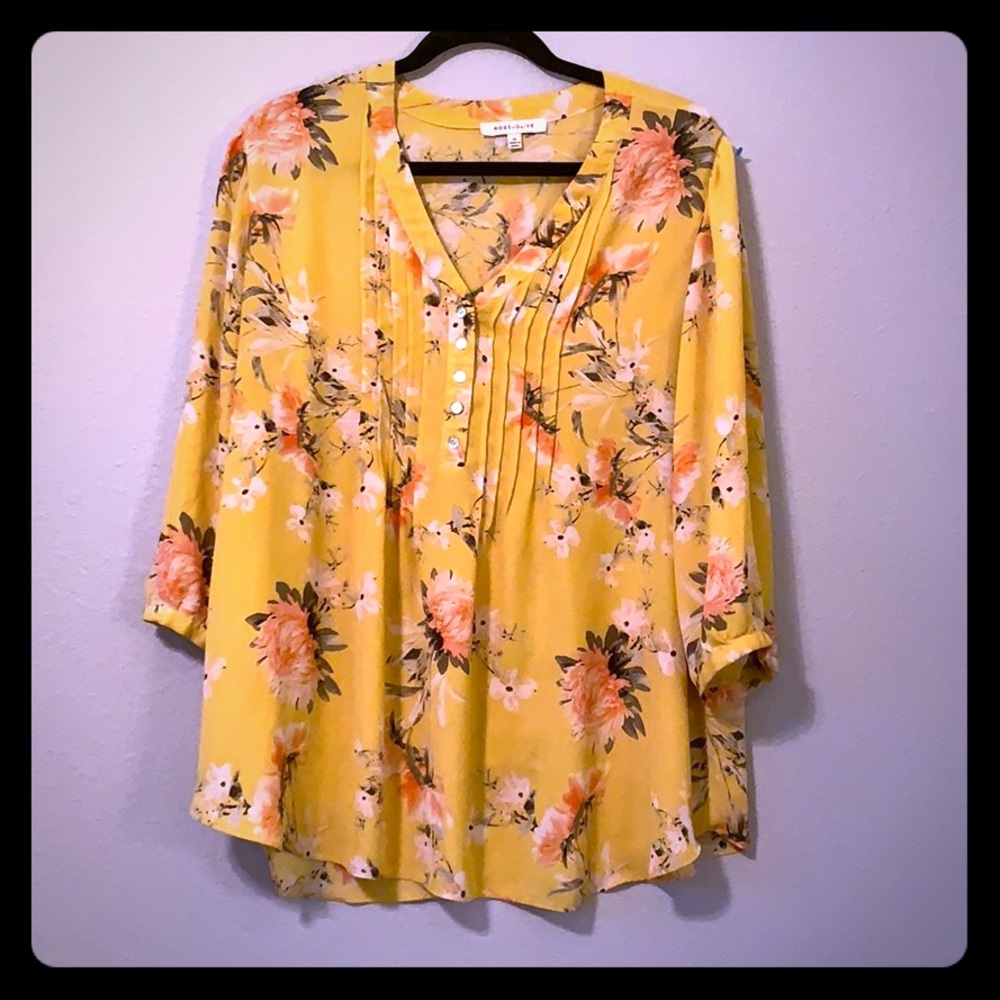 Rose and Olive Flour Blouse